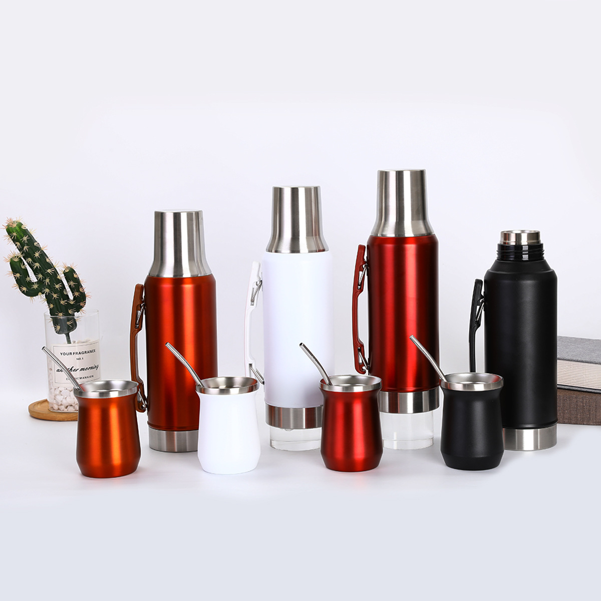 New large-capacity household handle hot water kettle, double-layer vacuum stainless steel insulated kettle, outdoor camping and travel kettle details Picture