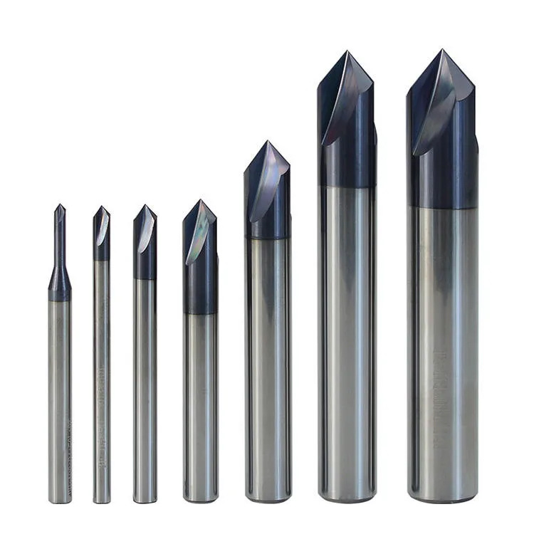 Three-edge tungsten steel chamfering cutters, 60 degrees, 90 degrees, 120 degrees, tungsten steel milling cutters for steel and aluminum, direct delivery from carbide manufacturers Item Picture