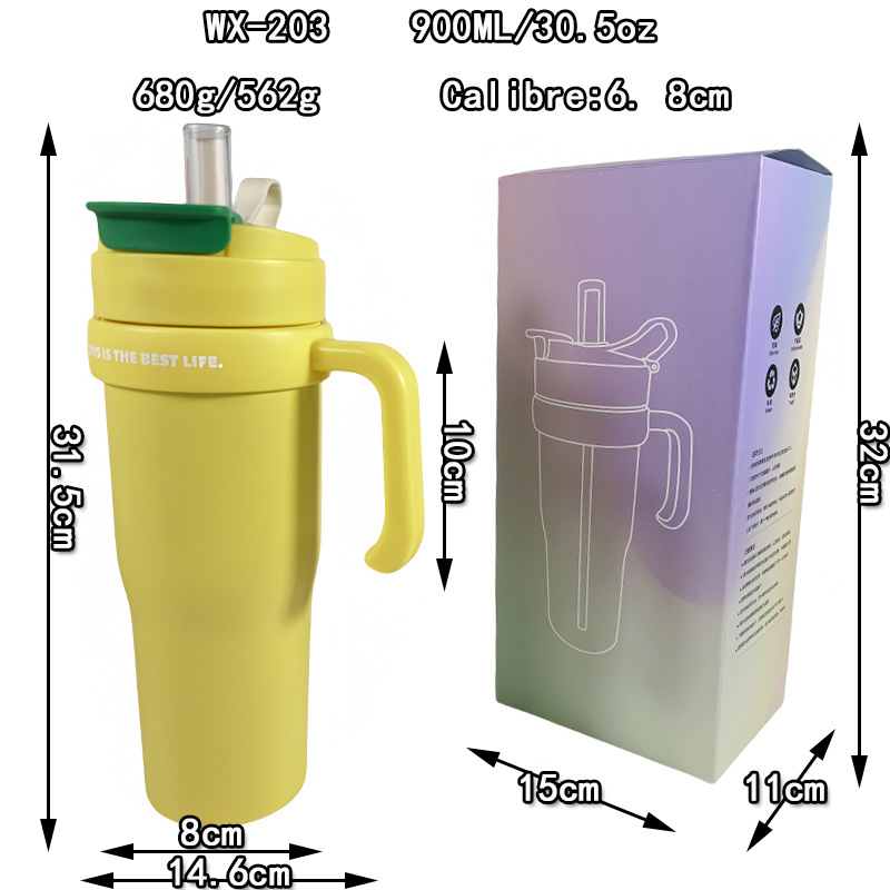 New cross-border handle car cup, 304 stainless steel insulated cup, outdoor car portable double-layer vacuum ice cup Application Scenario