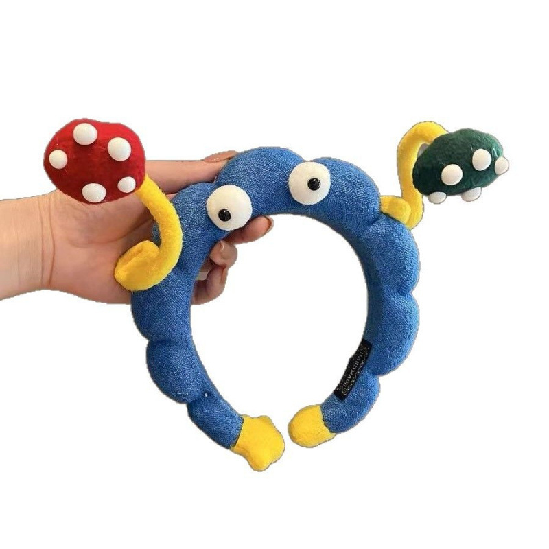 Put on the cuteness! Cute plush big-eyed hair band! High cranial top fun hairpin, women's hair tie and updo device Item Picture