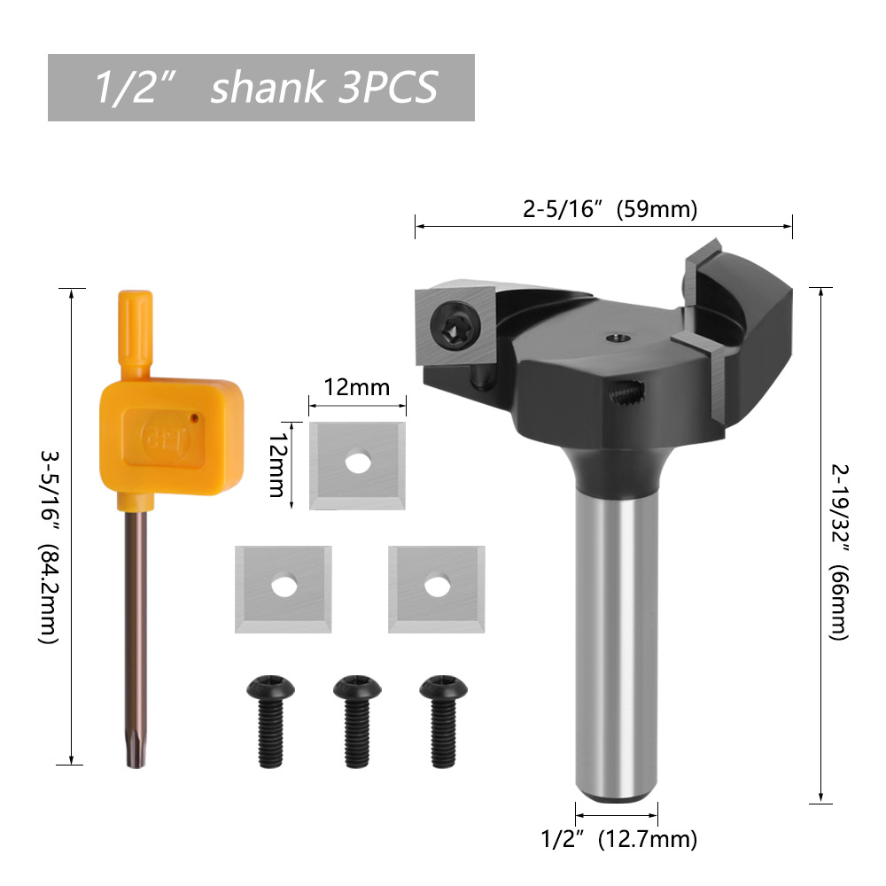 1/2 handle three-edge T-shaped knife, slot knife, slotting knife, woodworking milling cutter, slotting milling cutter, T-shaped tenon knife, woodworking milling cutter undefined