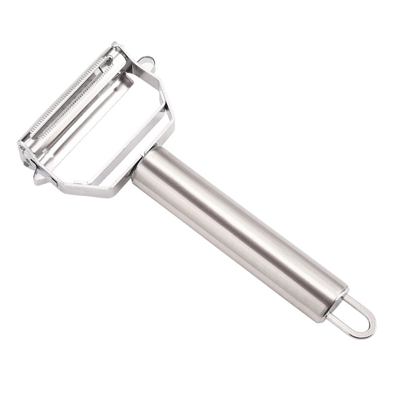 Manufacturer's in-stock stainless steel double-head grater, multi-functional peeler, two-in-one fruit peeler, potato and melon peeler full figure