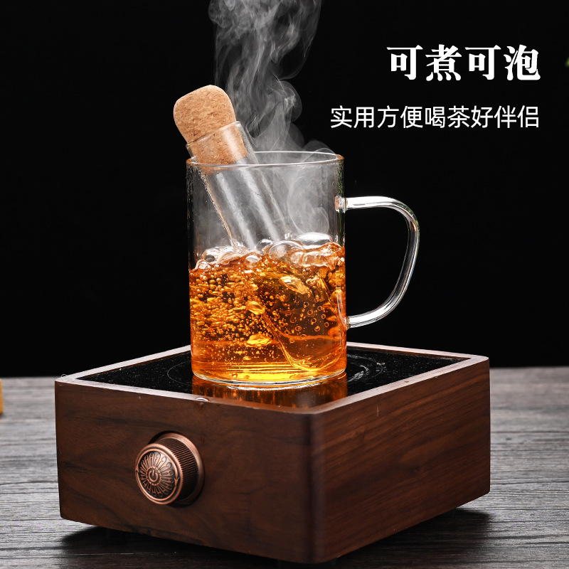 Glass test tube tea filter, tea strainer, tea leaf filter, tea-water separation, tea brewing device, creative tea set accessories for the office Specification drawing