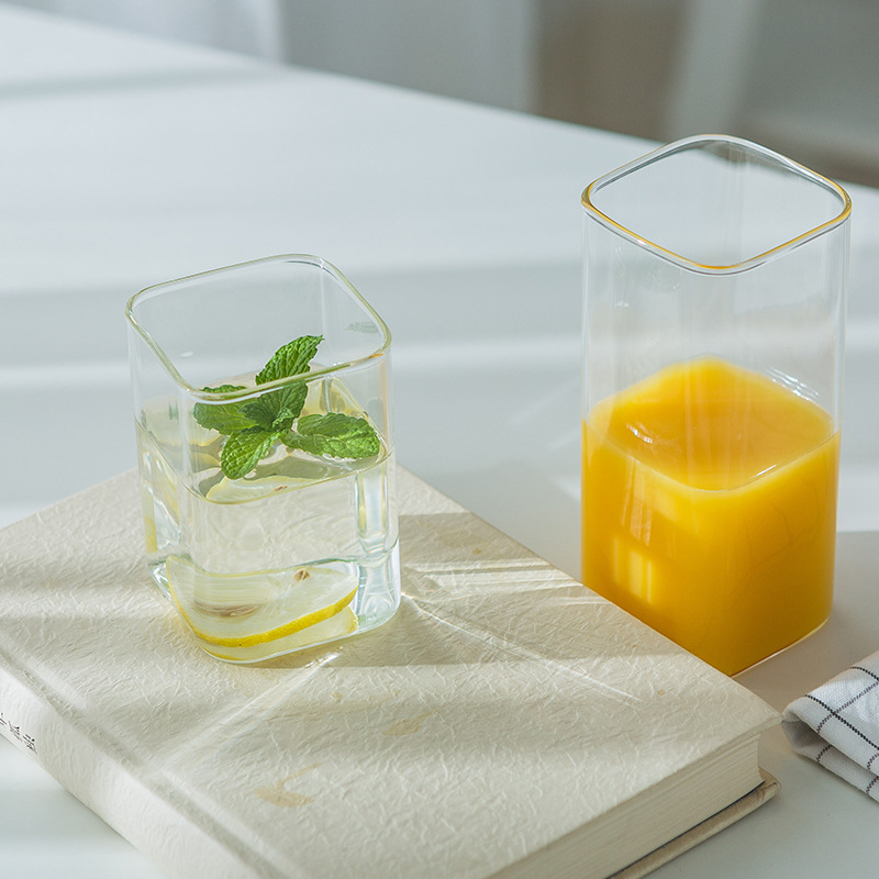 Wholesale Korean-style glass and water cups, household high-temperature resistant large-capacity transparent glass cups, thickened milk and juice cups Application Scenario
