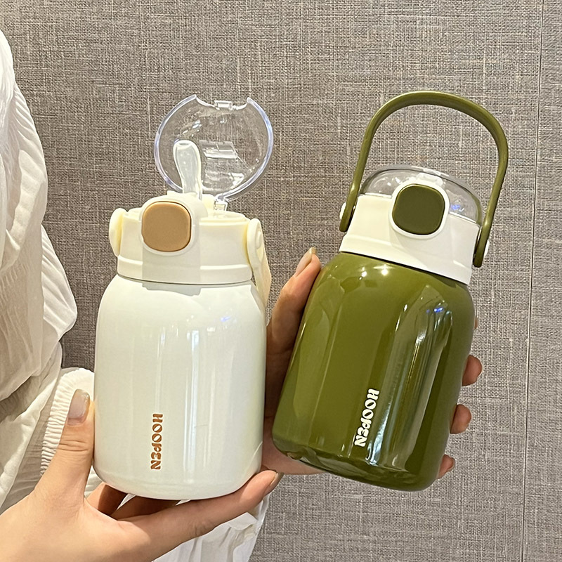 316 straw, simple and high appearance level, new ins children's stainless steel cold insulation cup, student portable water cup full figure