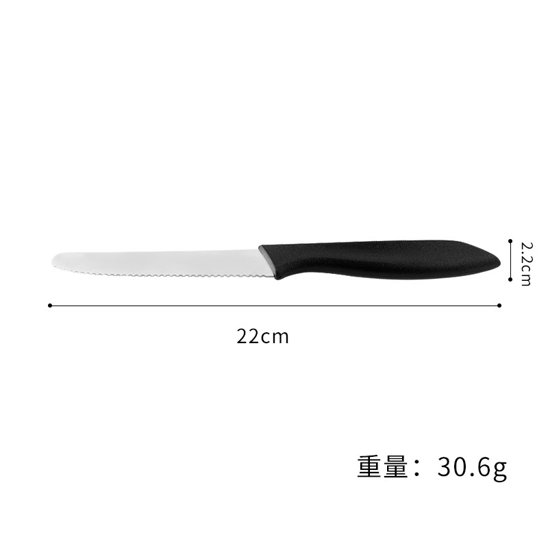 Manufacturer's in-stock stainless steel steak knives, plastic-handled Western serrated steak knives, and special kitchen knives for Western cuisine Application Scenario