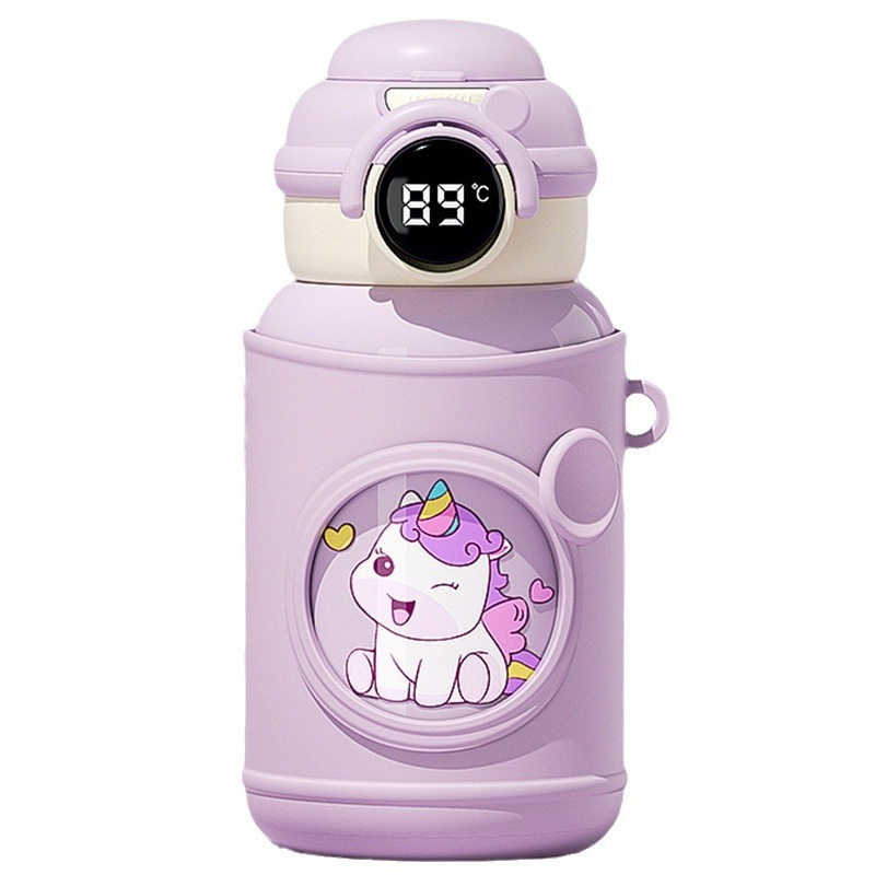 316 stainless steel insulated cup, children's water cup, double-drinking, high appearance level straw cup, special water bottle for children and students to go to school Item Picture