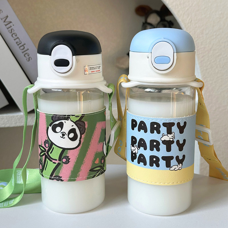 New minimalist and fresh plastic cup for girls, heat-resistant and direct drinking, summer cute, sporty, portable and pop-up lid water cup Specification drawing