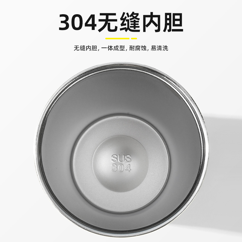 Cross-border 20oz thermal sublimation straight cup, large-capacity car cup with handle, 304 stainless steel vacuum insulated cup Specification drawing