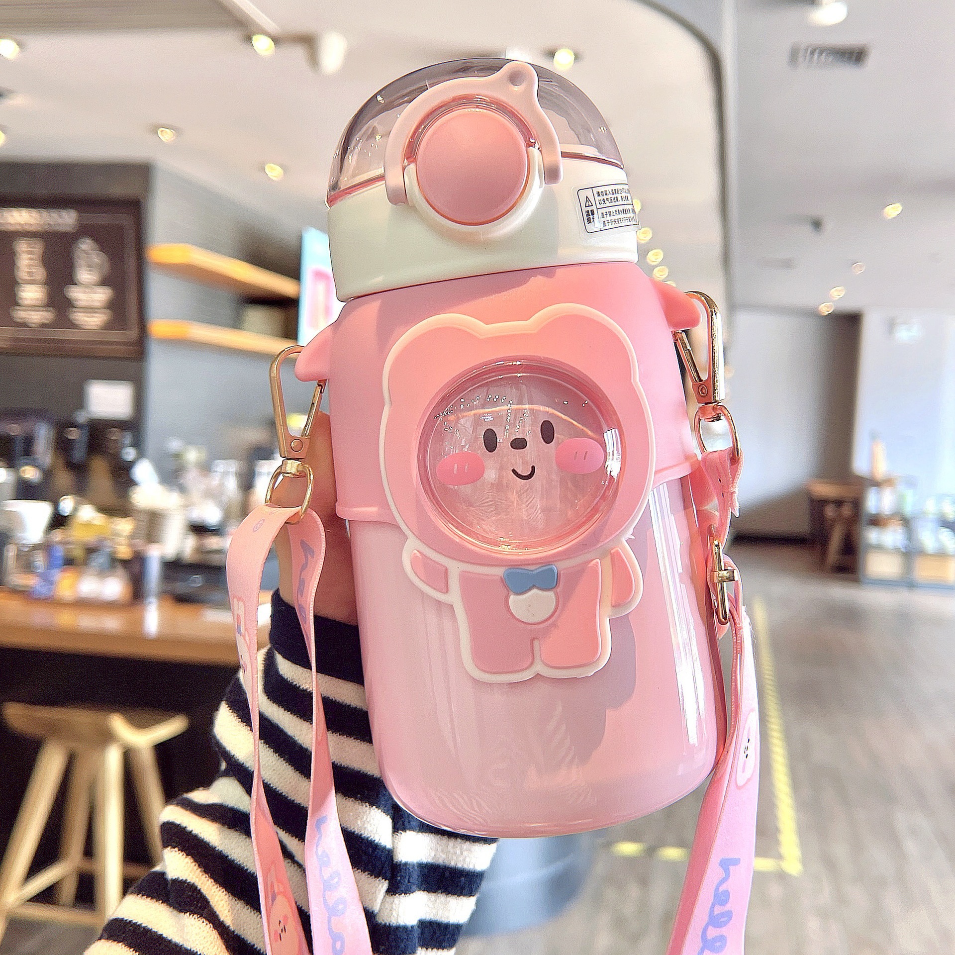 Popular 316 stainless steel water cup for girls, high appearance level, insulated cup, large capacity, convenient to carry, straw cup for students full figure