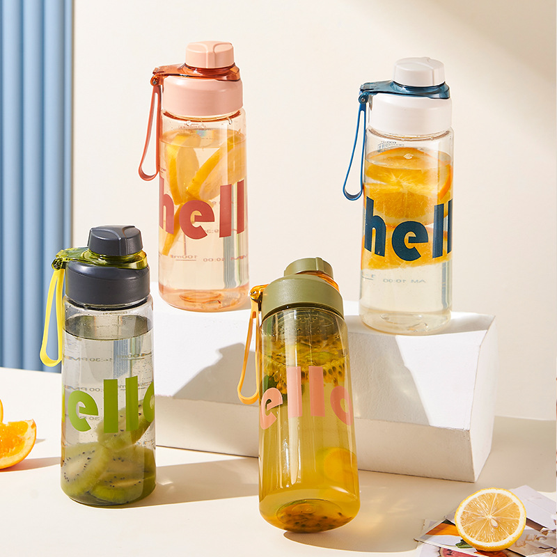 Simple summer water cup, ins space cup, anti-drop sports travel cup, simple waterbottle, portable cup full figure