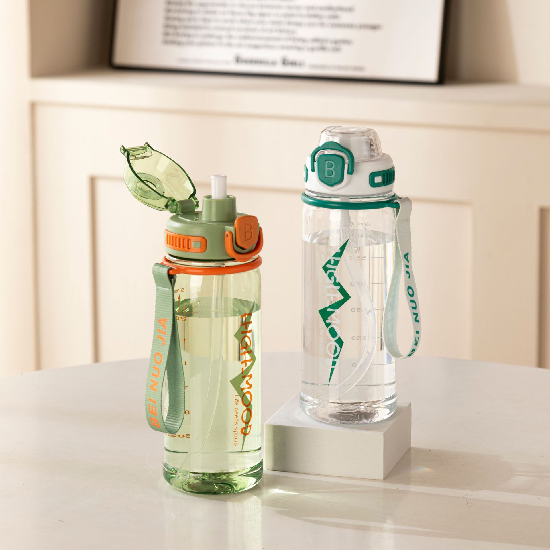 The new summer plastic water cup for primary school students is simple, portable, and a sports straw cup with a high appearance level. It is a portable cup that can withstand high temperatures Specification drawing