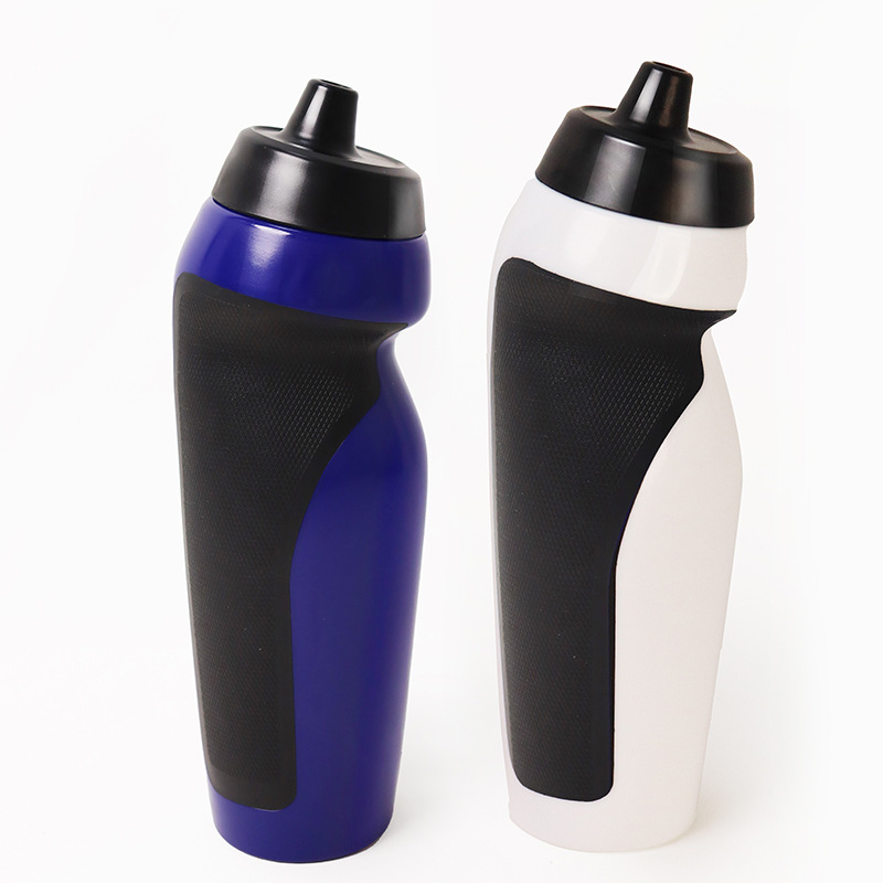 European and American cross-border extrusion cycling water bottle, sports water bottle, outdoor running PE plastic spout, creative internet-famous water cup full figure