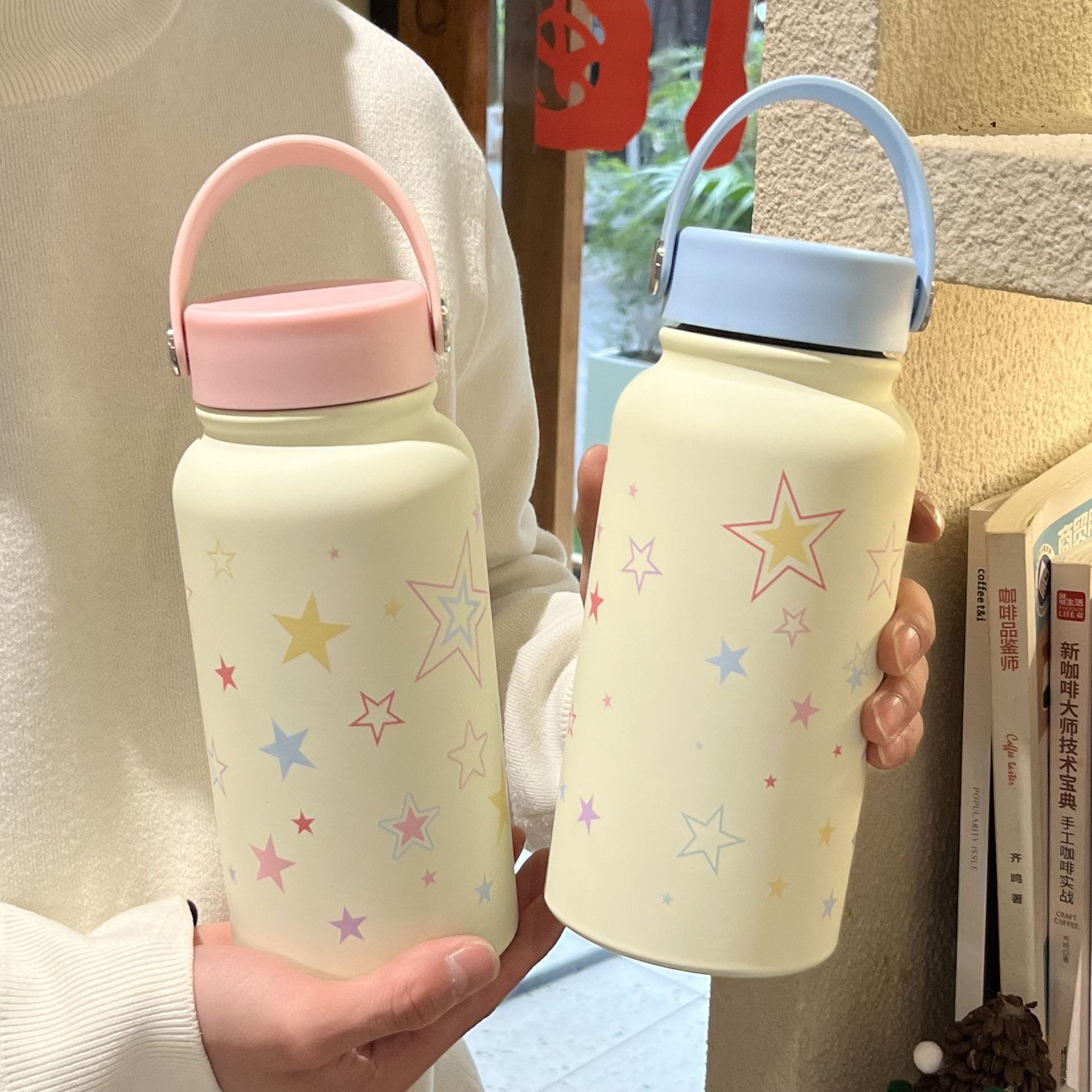 New 2025 large-capacity summer water cup with high appearance level, portable and simple outdoor student water cup, cute insulated cup details Picture