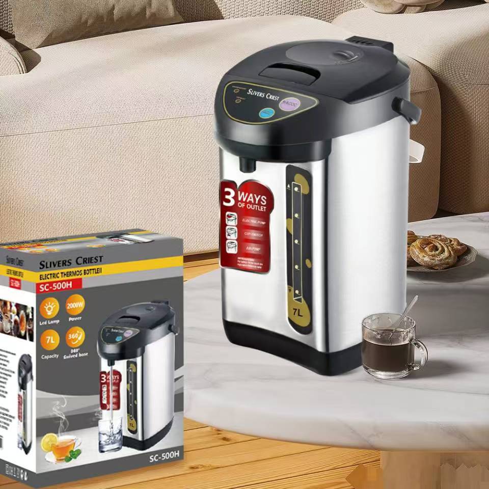 Foreign trade cross-border 110V constant-temperature electric kettle for European, British and American standards, 6.8L large-capacity integrated insulated electric kettle full figure