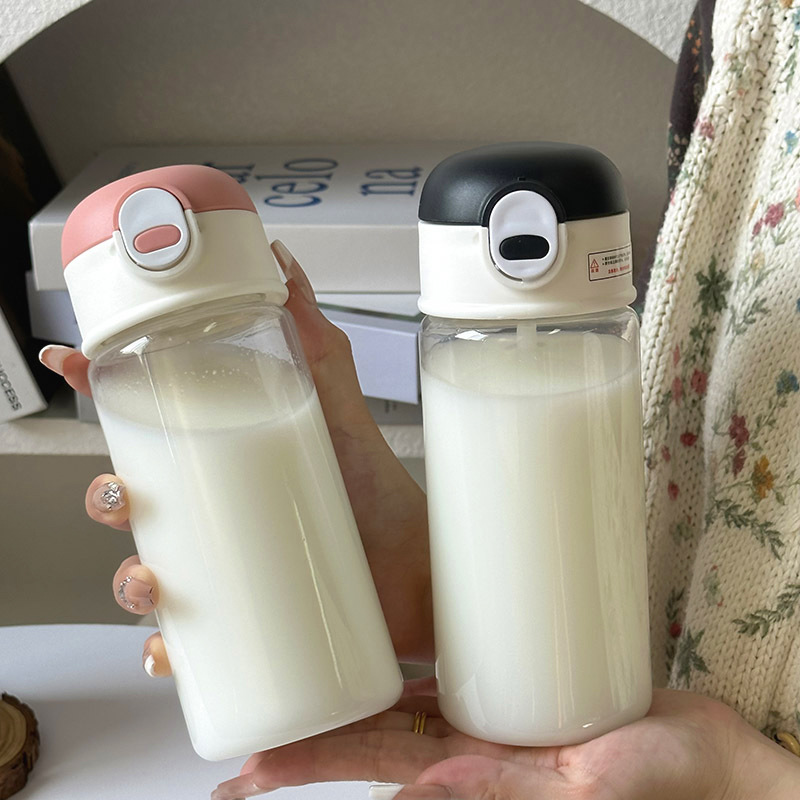 2024 Bouncing plastic cup Water cup for female office workers, new plastic ins with straw cup strap, compact and portable details Picture