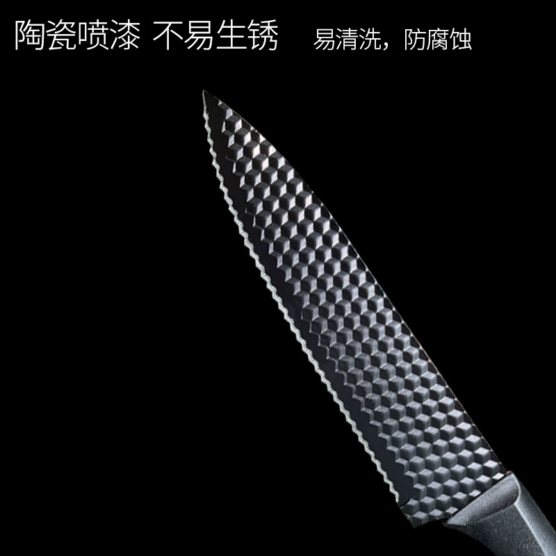 Cross-border toothed frozen meat cutting knife, serrated knife, slicing knife, defrosting knife, frozen meat cutting knife, professional fish killing and splitting knife Application Scenario