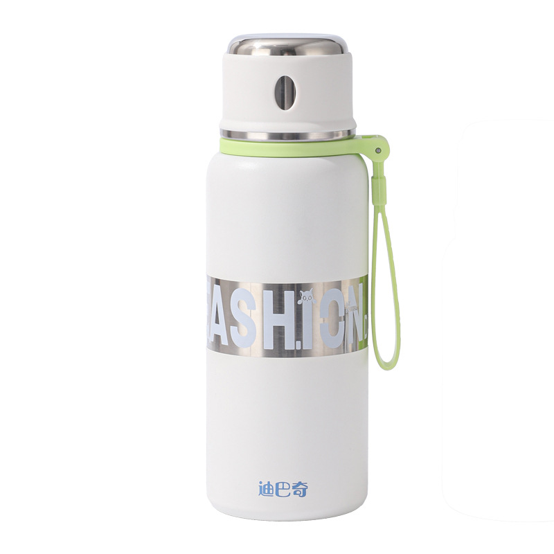 New large-capacity letter insulated cup, outdoor portable sports water cup, student school tea cup, direct drinking and stewed tea cup Item Picture