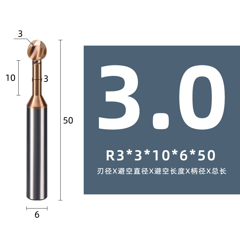 Original production of lollipop ball end mills, tungsten steel alloy ball cutters, and CNC ball end tools for coated steel undefined
