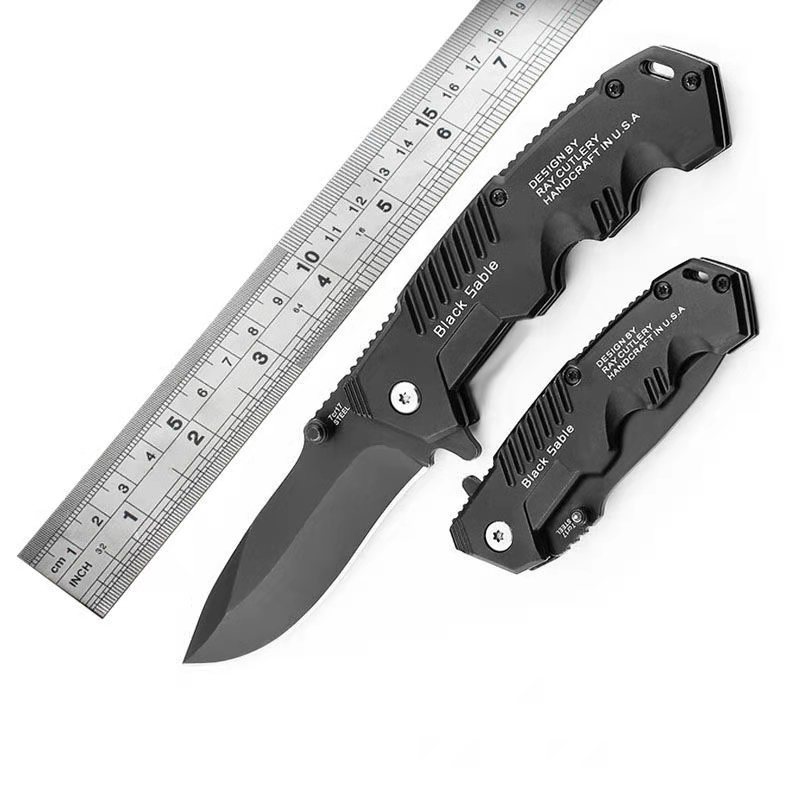 Factory high-hardness stainless steel folding knife, outdoor survival self-defense tactical sharp outdoor knife, portable fruit knife Application Scenario
