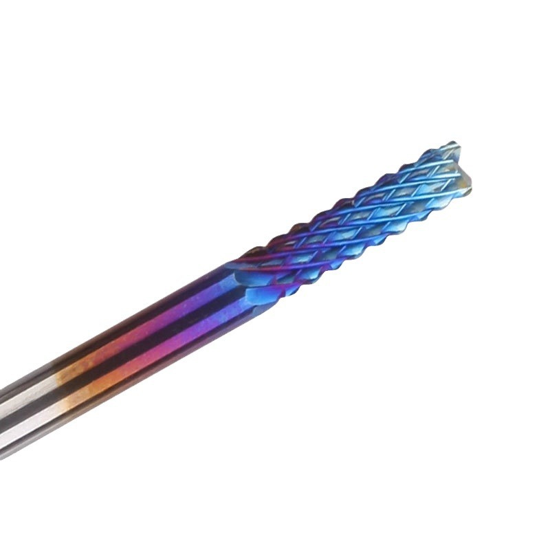 10pc tungsten steel engraving machine tool, PCB milling cutter, milling cutter, circuit board rough skin, blue-coated corn milling cutter, 0.8-3.175 Item Picture