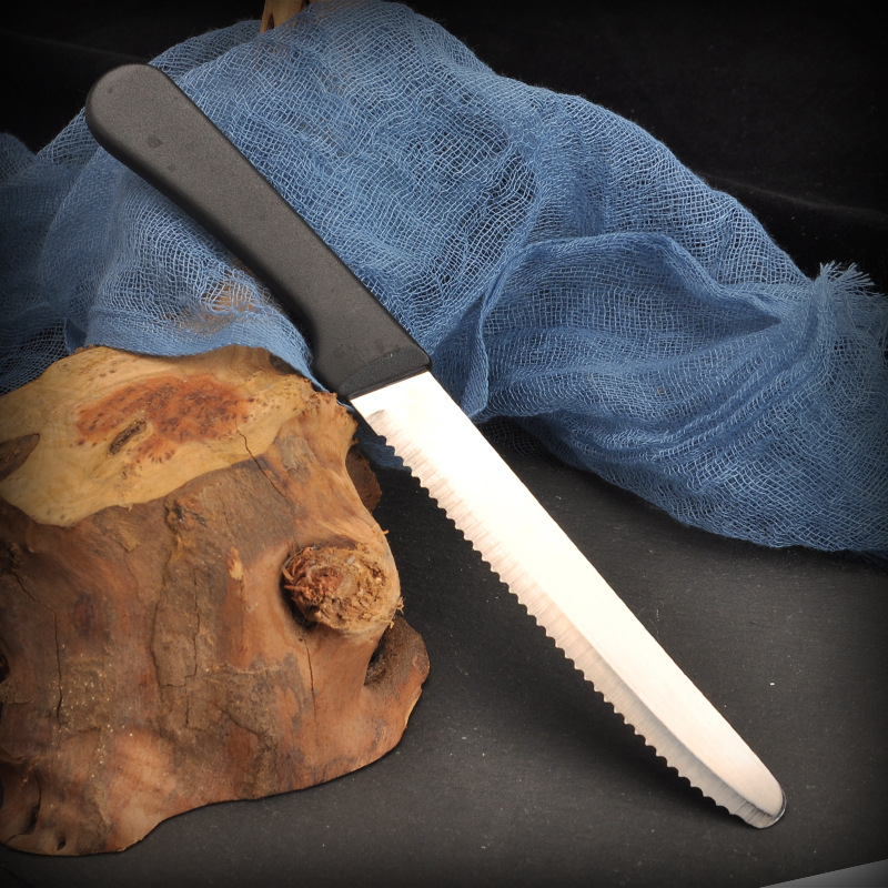 Plastic round head knife, steak knife, stainless steel Western-style knife, steak knife, Western-style steak knife, household safe and sharp Application Scenario