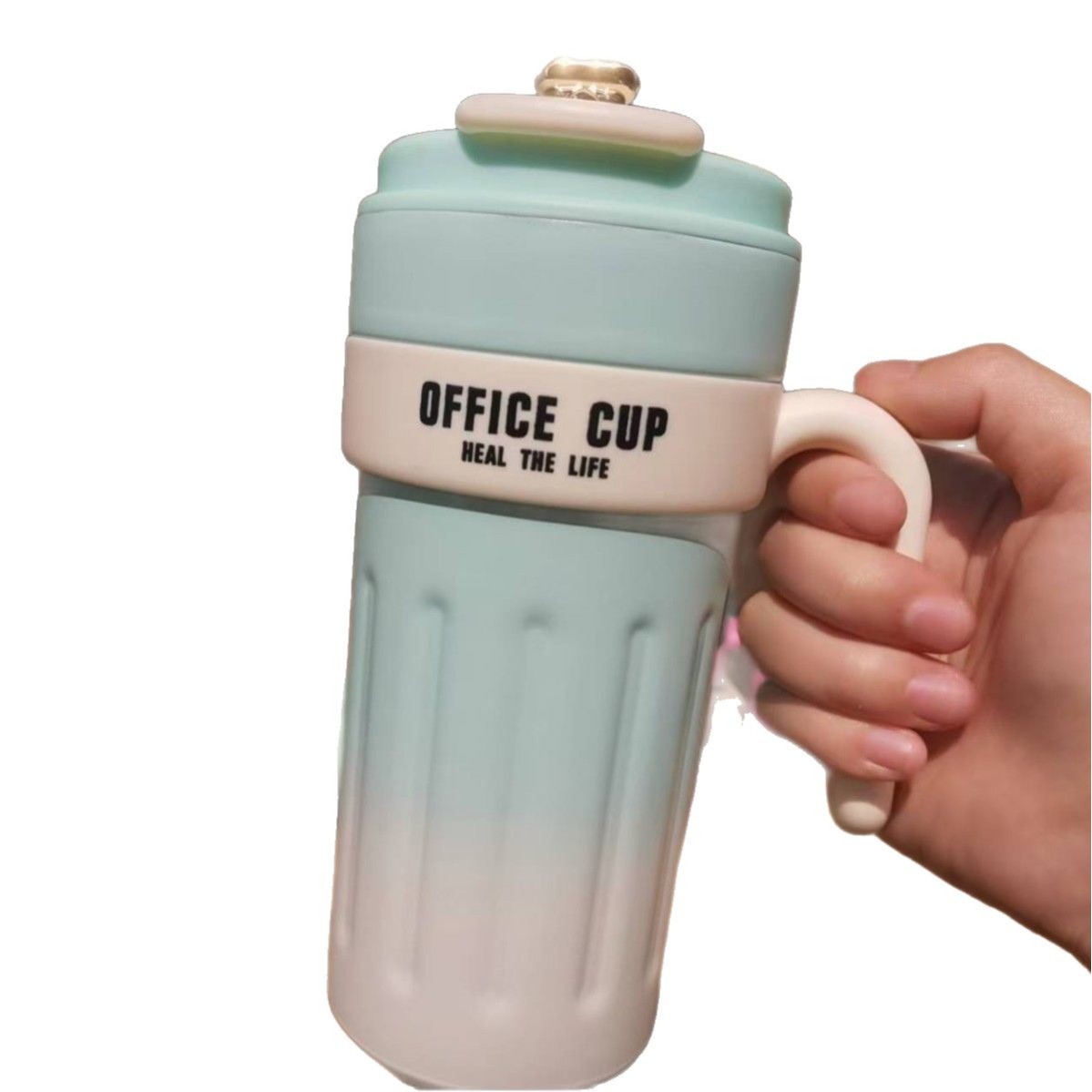 Wholesale of new stainless steel gradient coffee cups, smart temperature measurement insulated cups, and portable water cups for men and women with high appearance standards Item Picture
