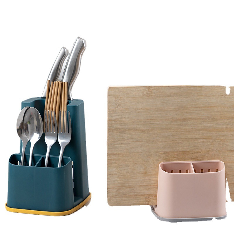 Household knife rack, knife holder, kitchenware storage rack, vegetable knife and cutting board storage rack, multi-functional chopsticks, water draining Item Picture