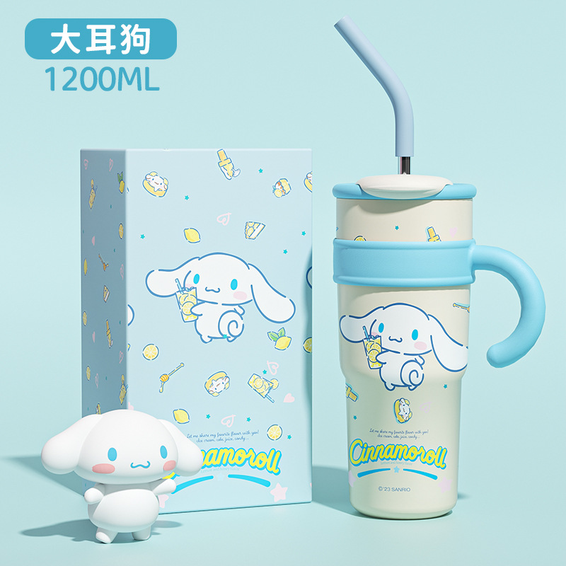 Household Sanrio straw cup, cartoon anti-drop insulated cup, giant, cute, high appearance level, large capacity ice cup Specification drawing