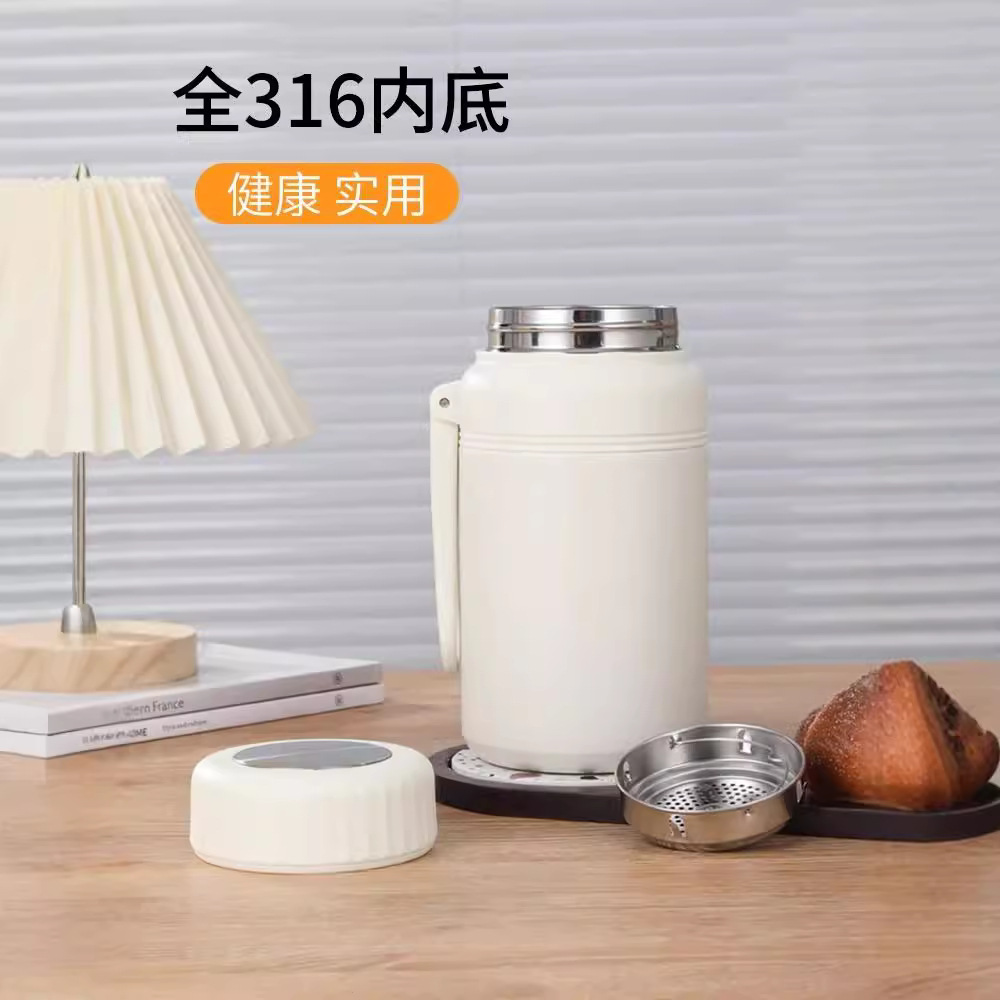 Simple insulated cup, large-capacity water cup, girls' high school appearance level, student portable tea and water separation stainless steel cup details Picture