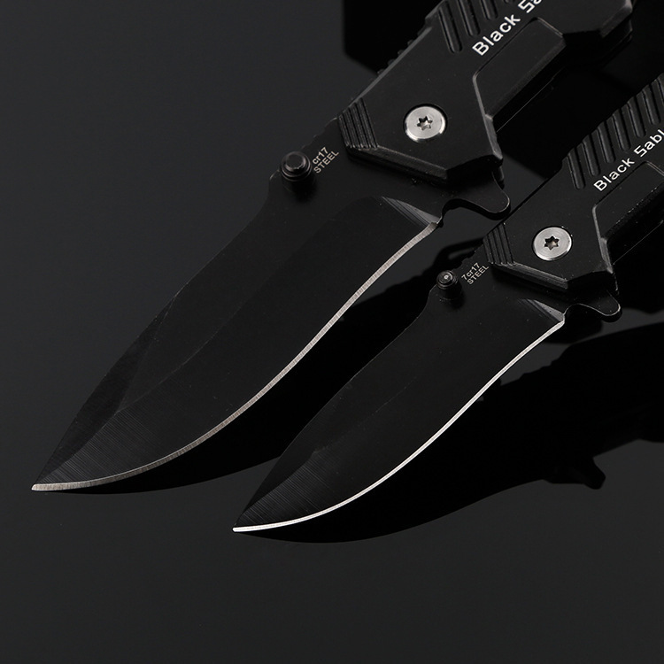 Factory high-hardness stainless steel folding knife, outdoor survival self-defense tactical sharp outdoor knife, portable fruit knife Specification drawing