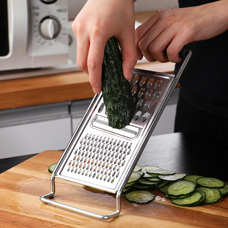 Stainless steel grater, grater, multi-functional vegetable cutter, kitchen grater, radish and potato grater Specification drawing