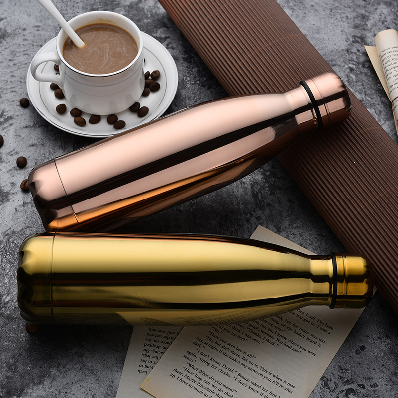 304 stainless steel sports water bottle, creative gift cup, rubber-painted cola bottle, insulated cup. We support consignment Specification drawing