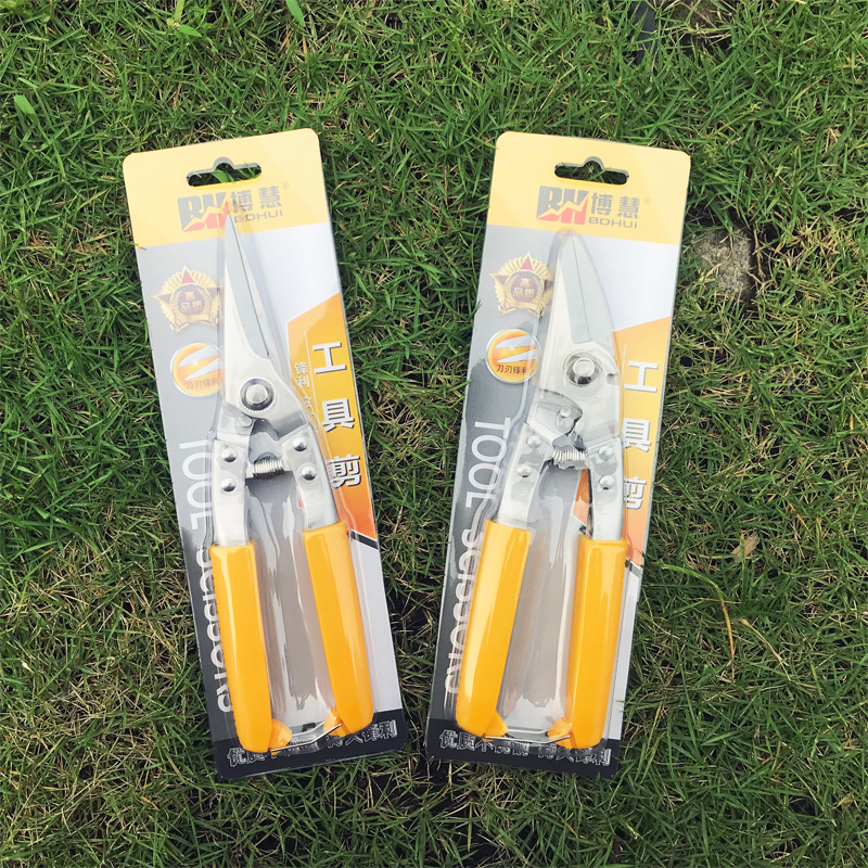 Thickened multi-functional powerful electrician scissors, card insertion packaging, industrial wire stripping, electronic scissors, corner plates, thin iron sheet scissors full figure