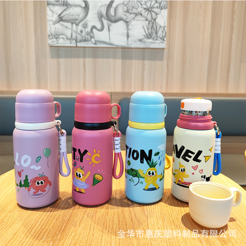 Convenient 304 stainless steel insulated cup for children, high appearance level, outdoor water bottle for boys and girls, cartoon portable water cup full figure