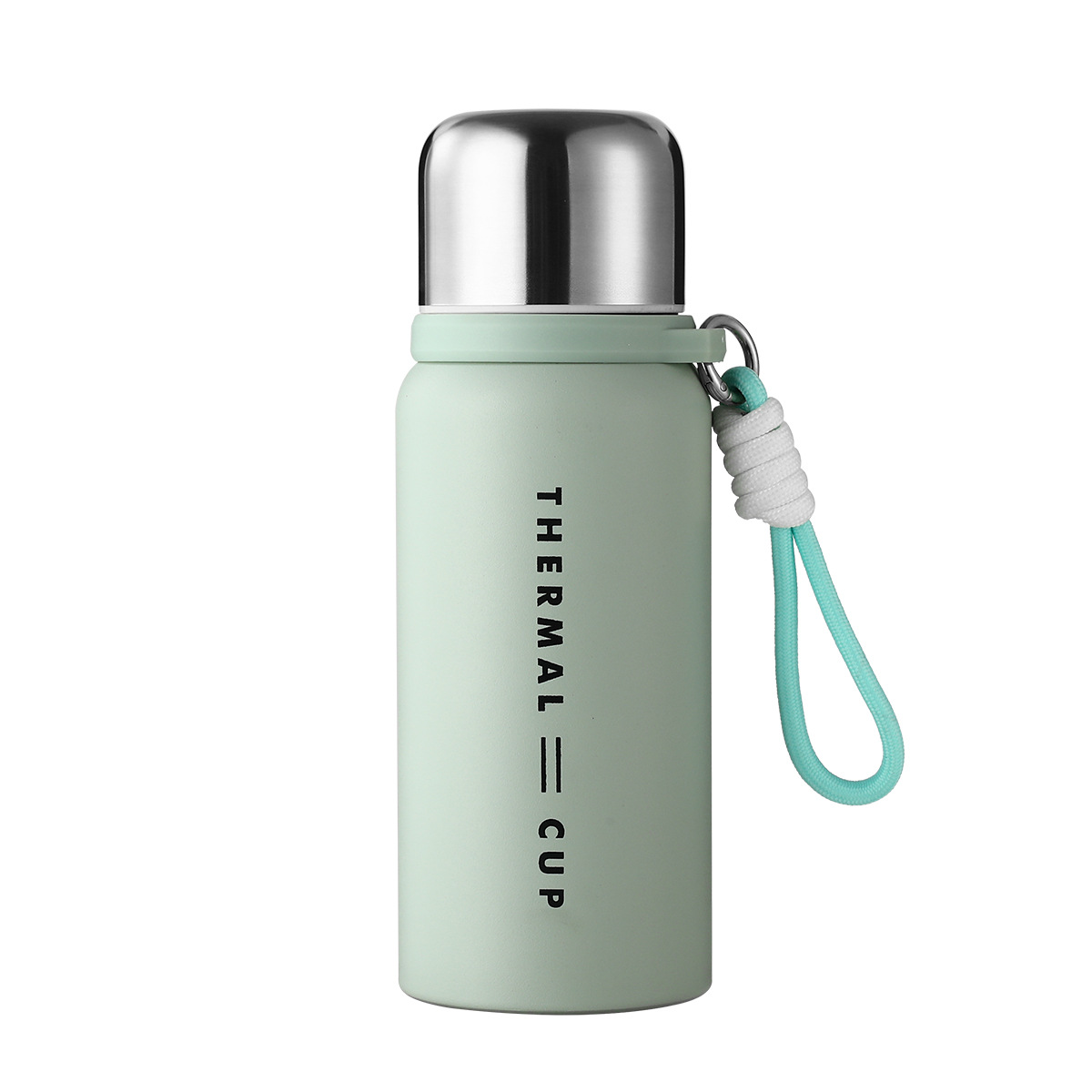 Customized 316 stainless steel bouncing insulated cups, portable double drinking cups, car one-button lid opening and rope lifting water bottles wholesale Item Picture