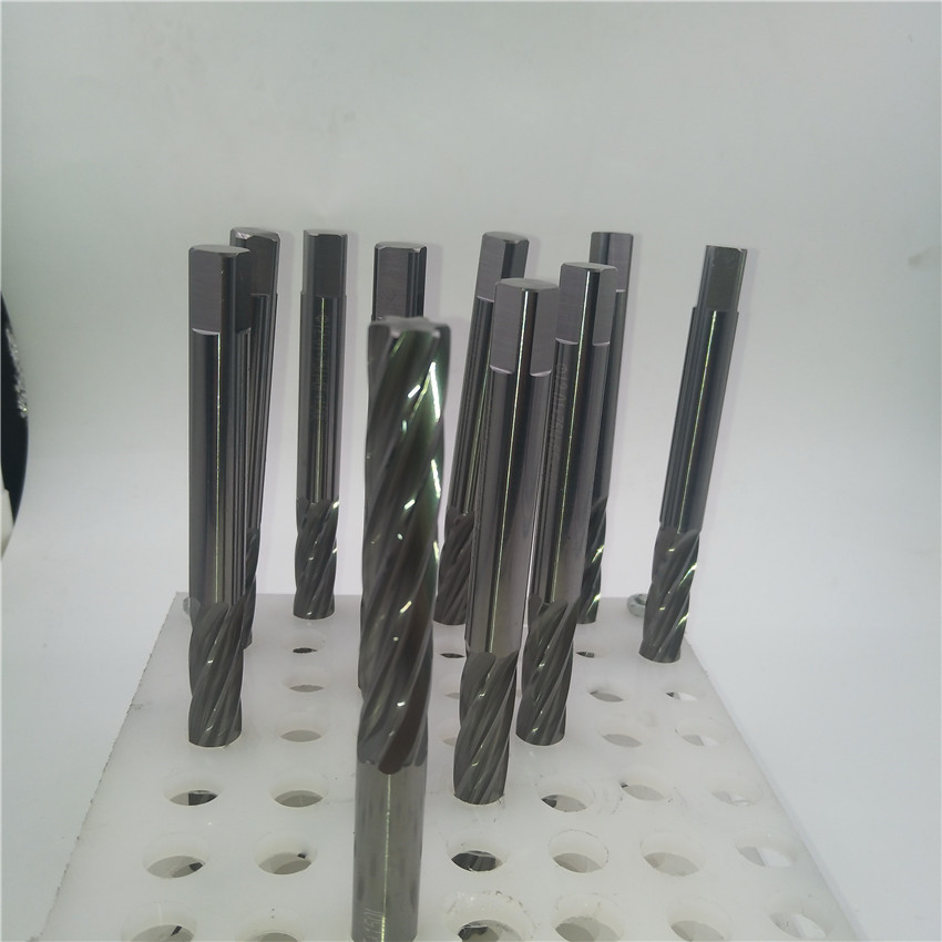 Tungsten steel reamers, hard alloy reamers, alloy reamers H7 in stock, precision long-edge straight handle stainless steel Specification drawing