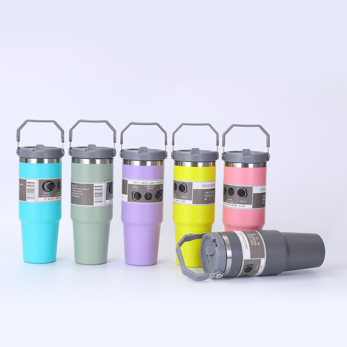 Cross-border 30oz stainless steel hand-held cup, large-capacity car cup, insulated cup, cold preservation ice cup, portable hand-held cup full figure