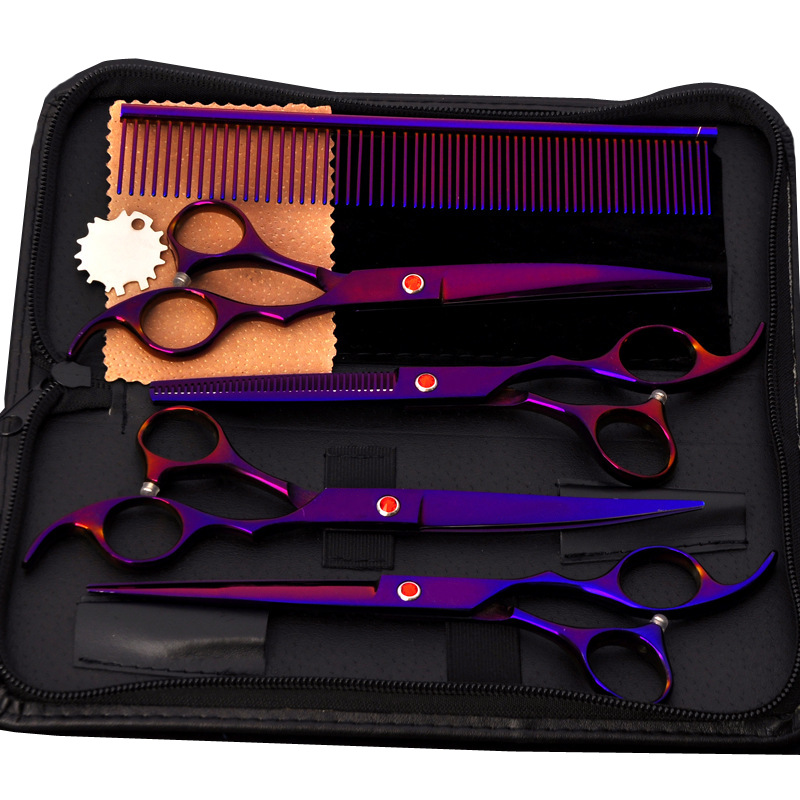 Foreign Teddy dog hair clippers, professional pet scissors, cleaning and grooming tool sets manufacturer, pet scissors sales undefined