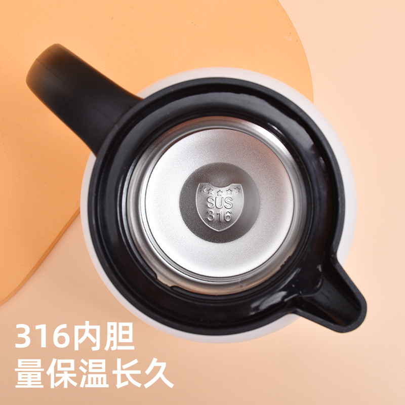 Best-selling 316 stainless steel stewed teapot, large-capacity household insulated kettle, high appearance level tea and water separation coffee pot details Picture