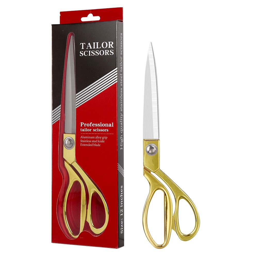 Lin Tai's gold-plated tailor scissors, alloy clothing thread fabric scissors, 8-inch, 9-inch and 10-inch tailor scissors, sewing scissors Item Picture