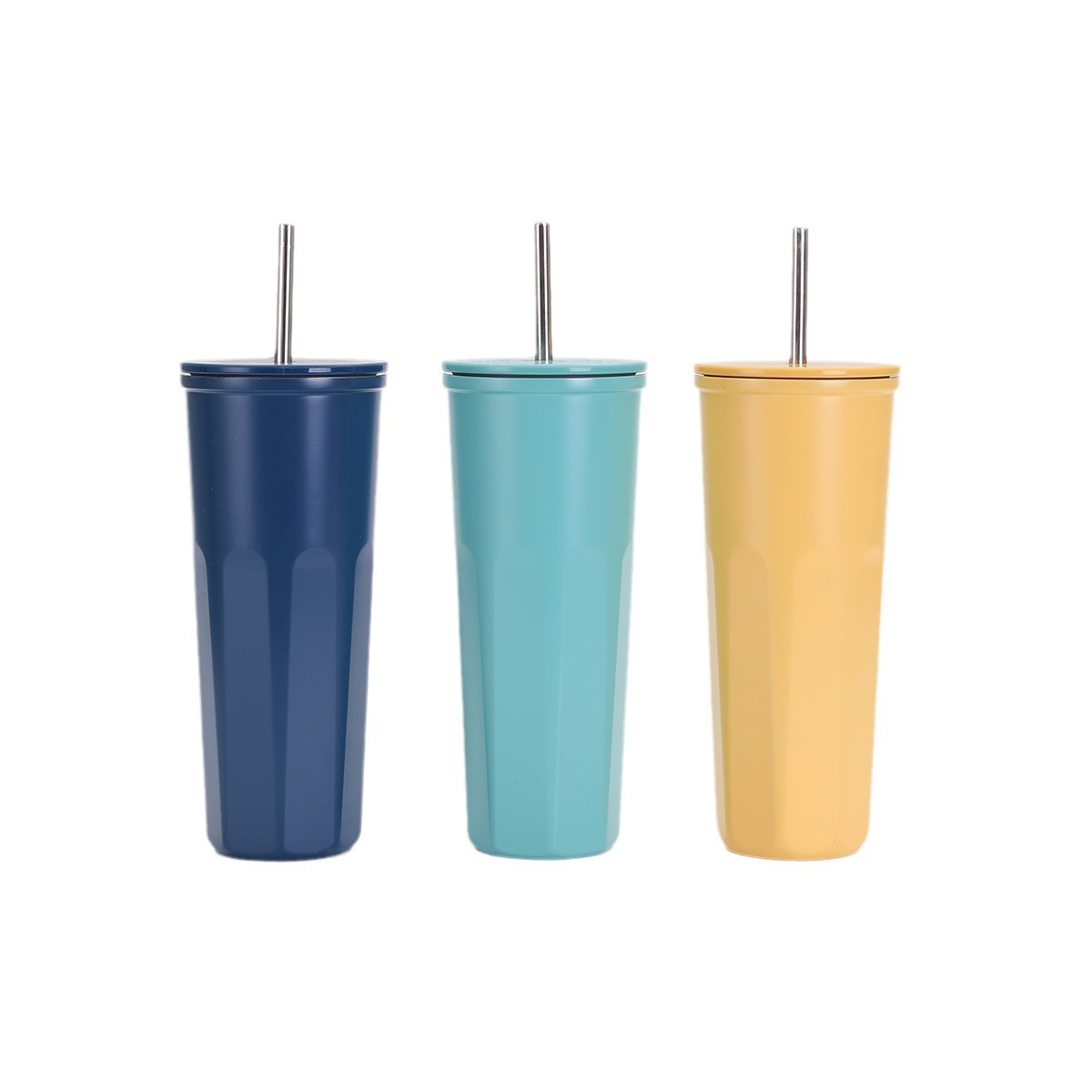Customized 304 stainless steel insulated cups, portable car vacuum coffee cups, and creative office portable straw cups Item Picture