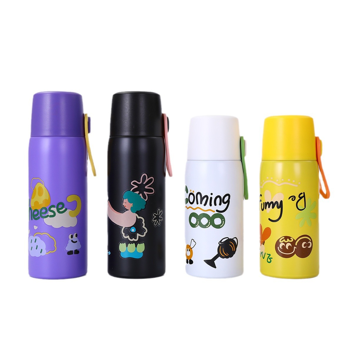 New 316 stainless steel double-layer insulated cup, high appearance level, large-capacity children's water cup, convenient handle, portable cup Item Picture