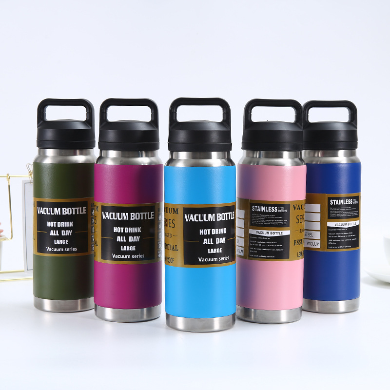 New stainless steel insulated cups, car cups, outdoor portable hand-held LIDS, mountain climbing kettles, outdoor sports kettles, cycling kettles Specification drawing