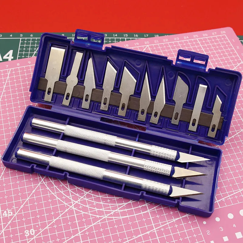 Wholesale of aluminum alloy engraving knives, journal engraving knives, pen knives, model making tools, mobile phone film application engraving knife sets undefined