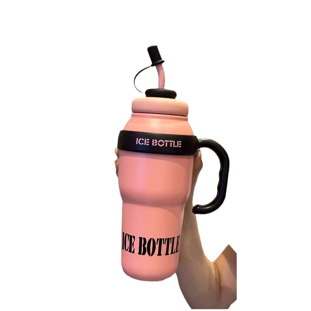 Customized new high-appeartion-level giant insulated cups, milk tea cups, lucky belly cups, cute style straw portable water cups Item Picture