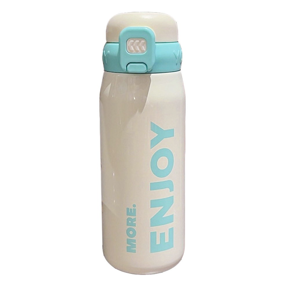 New portable sports insulated cup, fashionable men's and women's trendy water cup, portable student stainless steel straw cup gift Item Picture