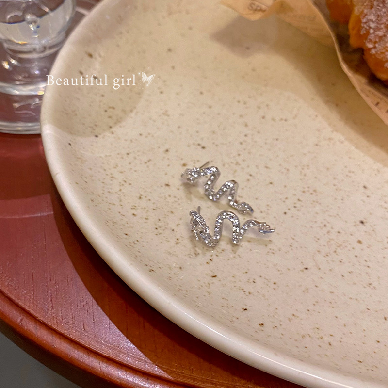 "Born in the Year of the Dragon, Soaring Earrings for Women, 2024 New unique design, high-end and exquisite Zircon earrings wholesale. Specification drawing