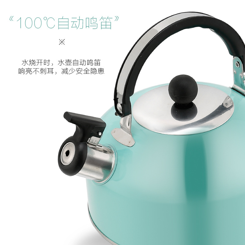 Stainless steel Mingyin kettle, creative color 410 material Mingyin kettle, household induction cooker, gas stove kettle Application Scenario