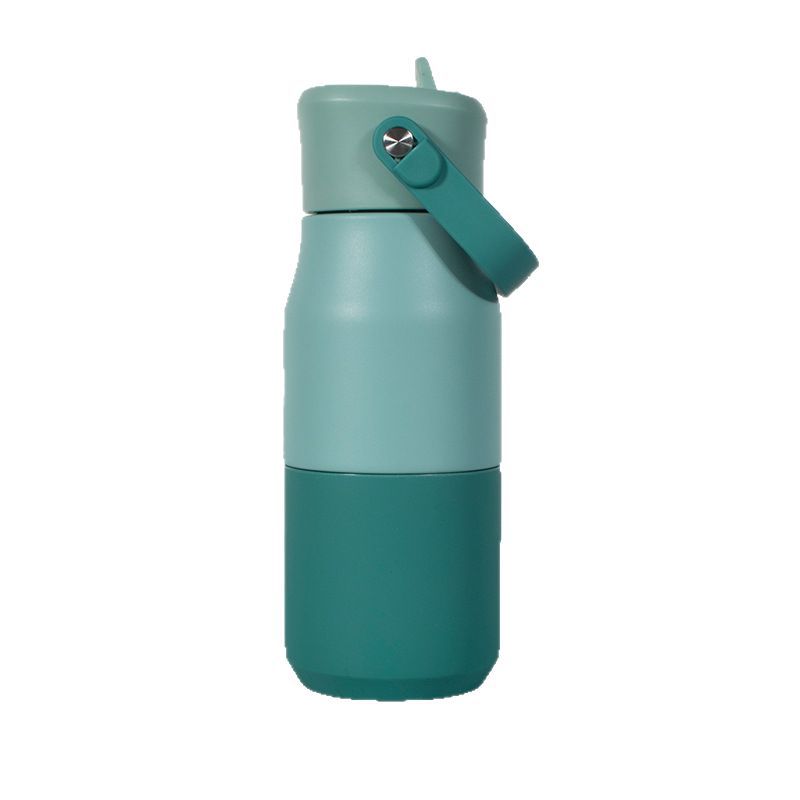 New cross-border best-selling private mold detachable handle insulated cup, 304 stainless steel insulated water cup, color-blocking straw cup Item Picture